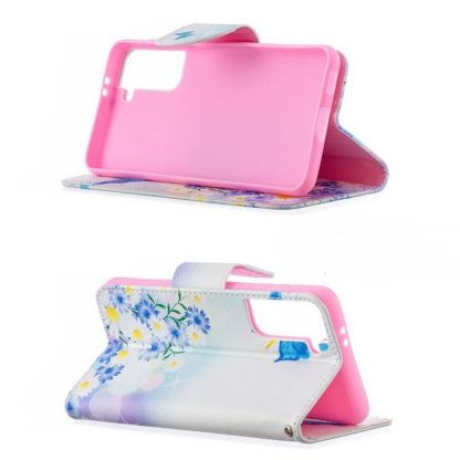 Plånboksfodral Samsung Galaxy S21 Plus – Fjärilar och Blommor
