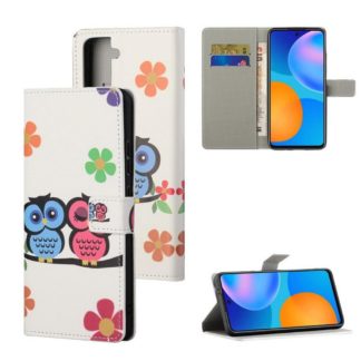 Plånboksfodral Samsung Galaxy S21 Plus - Ugglor & Blommor