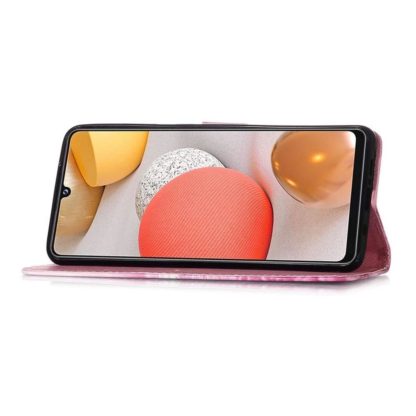 Plånboksfodral Samsung Galaxy A12 - Rosa Blomma