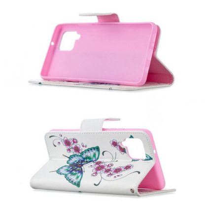 Plånboksfodral Samsung Galaxy A42 - Fjärilar och Blommor