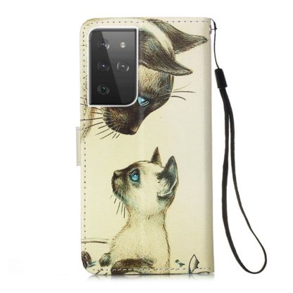 Plånboksfodral Samsung Galaxy S21 Ultra – Katter