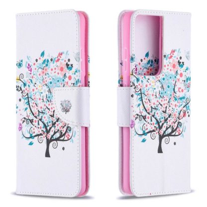 Plånboksfodral Samsung Galaxy S21 Ultra – Färgglatt Träd