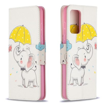 Plånboksfodral Samsung Galaxy A52 – Elefant med Paraply