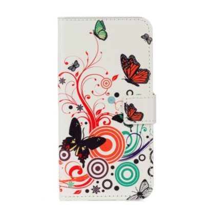 Plånboksfodral Samsung Galaxy A3 (2017) - Vit med Fjärilar