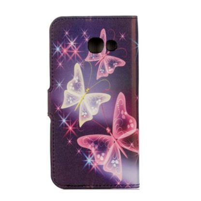 Plånboksfodral Samsung Galaxy A3 (2017) – Lila / Fjärilar