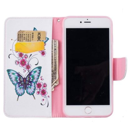 Plånboksfodral Apple iPhone 6 Plus – Fjärilar och Blommor