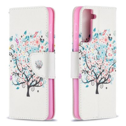 Plånboksfodral Samsung Galaxy S21 FE - Färgglatt Träd