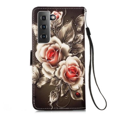 Plånboksfodral Samsung Galaxy S21 FE - Rosor