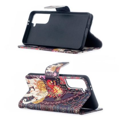 Plånboksfodral Samsung Galaxy S21 FE - Indiskt / Elefant