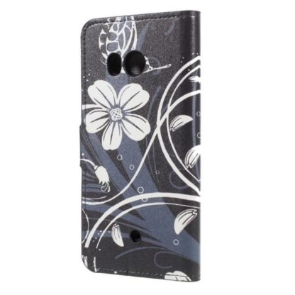 Plånboksfodral HTC U11 - Svart med Blommor