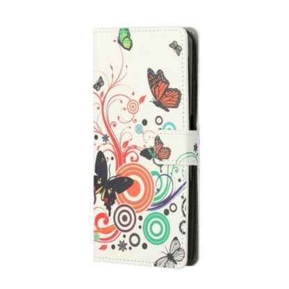 Plånboksfodral Samsung Galaxy A53 - Vit med Fjärilar