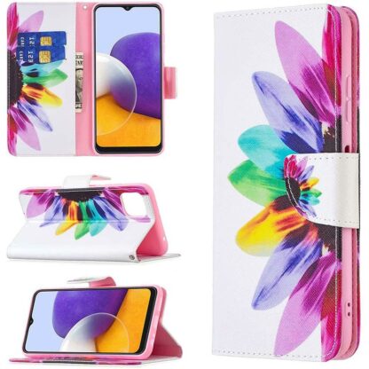 Plånboksfodral Samsung Galaxy A03 – Färgglad Blomma