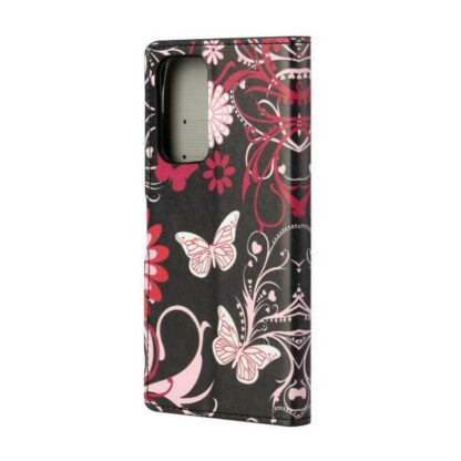Plånboksfodral Samsung Galaxy A33 - Svart med Fjärilar