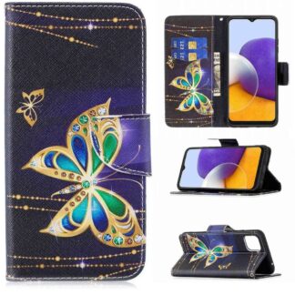 Plånboksfodral Samsung Galaxy A03 – Guldfjäril