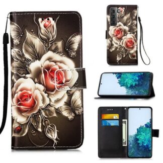 Plånboksfodral Samsung Galaxy S22 - Rosor