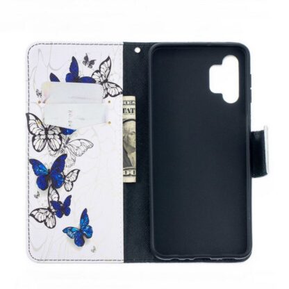 Plånboksfodral Samsung Galaxy A13 (5G) - Blåa och Vita Fjärilar