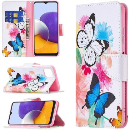 Plånboksfodral Samsung Galaxy A03 – Färgglada Fjärilar