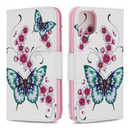 Plånboksfodral Samsung Galaxy A03 – Fjärilar och Blommor