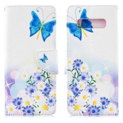 Plånboksfodral Samsung Galaxy S10 - Fjärilar och Blommor