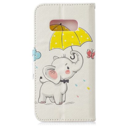 Plånboksfodral Samsung Galaxy S10e - Elefant med Paraply