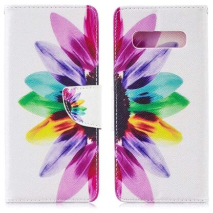 Plånboksfodral Samsung Galaxy S10 Plus - Färgglad Blomma