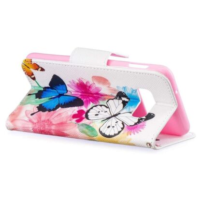 Plånboksfodral Samsung Galaxy S10e - Färgglada Fjärilar