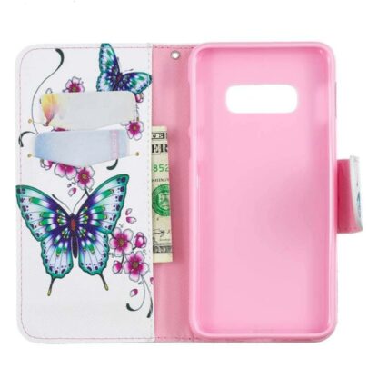 Plånboksfodral Samsung Galaxy S10e - Fjärilar och Blommor