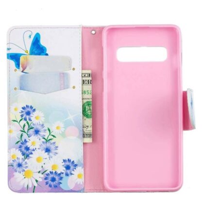 Plånboksfodral Samsung Galaxy S10 Plus - Fjärilar och Blommor