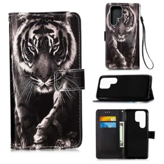 Plånboksfodral Samsung Galaxy S22 Ultra - Tiger