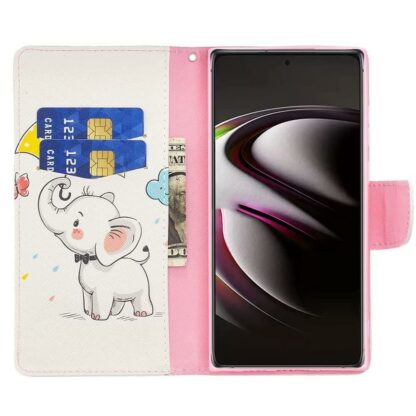 Plånboksfodral Samsung Galaxy S22 Ultra - Elefant med Paraply
