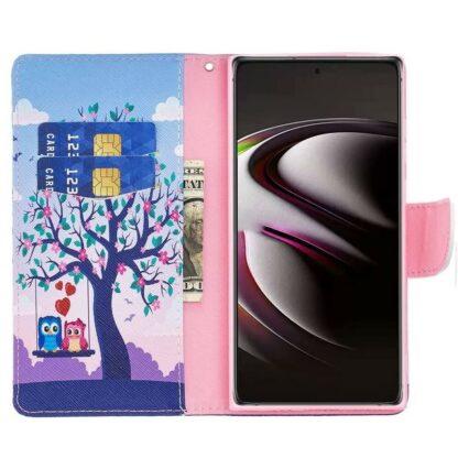 Plånboksfodral Samsung Galaxy S22 Ultra - Ugglor på Gunga