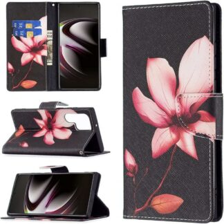 Plånboksfodral Samsung Galaxy S22 Ultra - Rosa Blomma