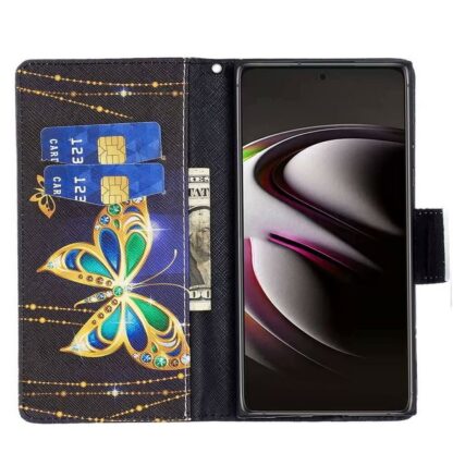Plånboksfodral Samsung Galaxy S22 Ultra - Guldfjäril