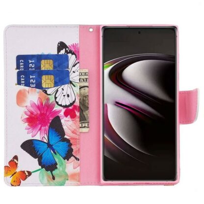 Plånboksfodral Samsung Galaxy S22 Ultra - Färgglada Fjärilar
