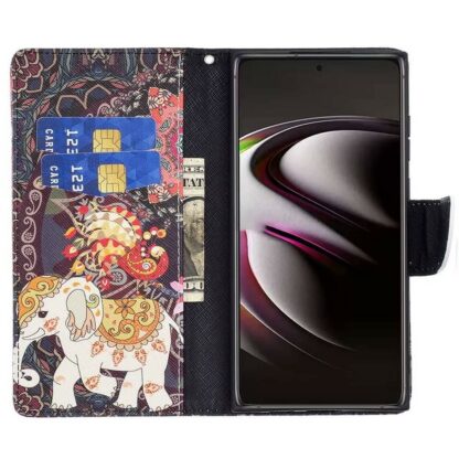 Plånboksfodral Samsung Galaxy S22 Ultra - Indiskt / Elefant