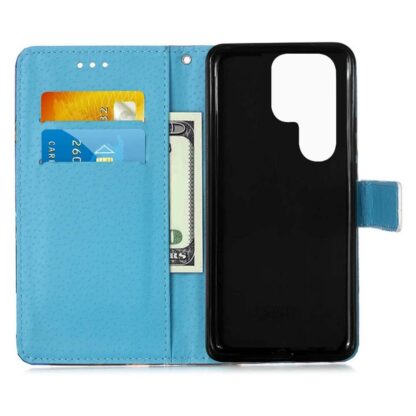 Plånboksfodral Samsung Galaxy S22 Ultra - Blå Mandala