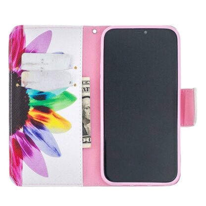 Plånboksfodral iPhone 14 Pro – Färgglad Blomma