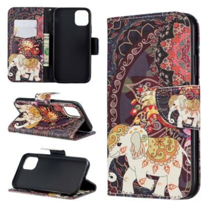 Plånboksfodral iPhone 14 Plus – Indiskt / Elefant