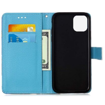 Plånboksfodral iPhone 14 Pro – Blå Mandala