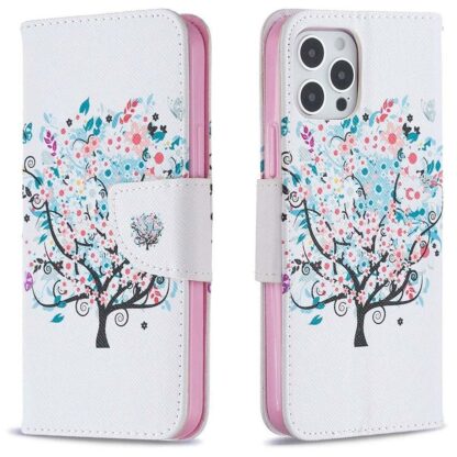 Plånboksfodral iPhone 14 Pro – Färgglatt Träd