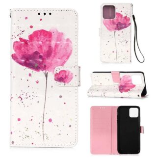 Plånboksfodral iPhone 14 Plus – Rosa Blomma