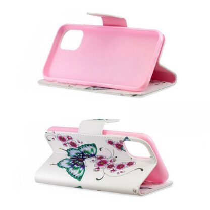 Plånboksfodral iPhone 14 Plus – Fjärilar och Blommor