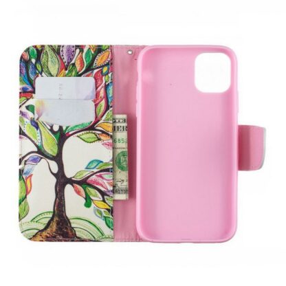 Plånboksfodral iPhone 14 Pro – Färgglatt Träd