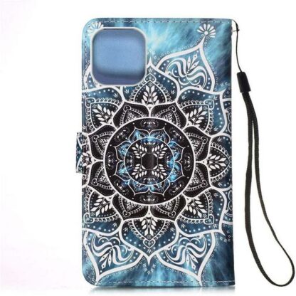 Plånboksfodral iPhone 14 Pro Max – Blå Mandala