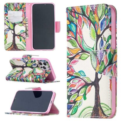 Plånboksfodral iPhone 14 Pro Max – Färgglatt Träd