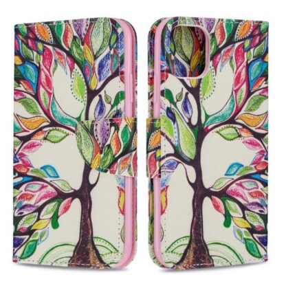 Plånboksfodral iPhone 14 – Färgglatt Träd