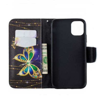 Plånboksfodral iPhone 14 Plus – Guldfjäril