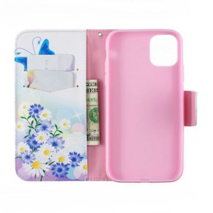 Plånboksfodral iPhone 14 – Fjärilar och Blommor
