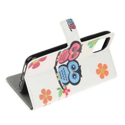 Plånboksfodral iPhone 14 Plus - Ugglor & Blommor