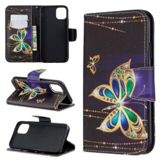 Plånboksfodral iPhone 14 Plus – Guldfjäril